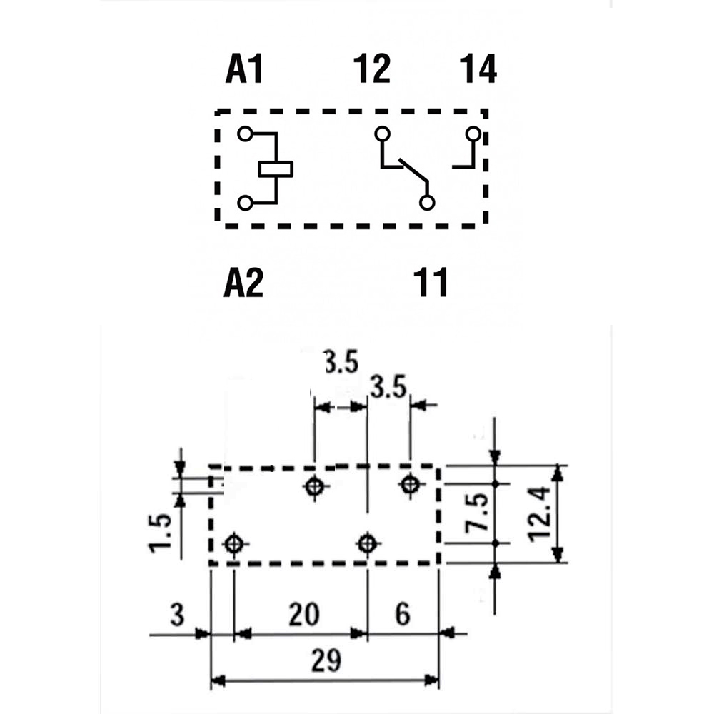 Przekaźniki Finder 40.31_schemat