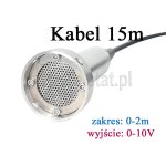 Czujnik hydrostatyczny do pomiaru poziomu ścieków; 0-10V; poziom do 2 m; długość kabla 15 m