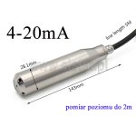 Czujnik hydrostatyczny poziomu wody; 4-20mA; poziom do 2 m; kabel 5 m