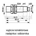 Czujnik optyczny, SCOB 20ZRP-K, bariera nadajnik- odbiornik, NO/NC, Uz=90÷250V, zakres do 20m 