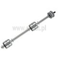 Czujnik poziomu; metalowy; pionowy; długość 275mm; styk 2x NO;  50VDC; 0.2A