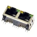 Gniazda ekranowane 8P8C 1x2 RJ45 + LED h=13mm