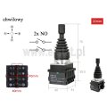 Joystick 4-pozycyjny; 4x NO; przemysłowy; samopowrotny; chwilowy; fi 22mm