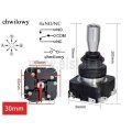 Joystick 8- kierunkowy; 4x NO-NC; chwilowy; samopowrotny; 30mm