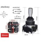 Joystick 8- kierunkowy; 4x NO-NC; chwilowy; samopowrotny; 30mm