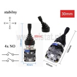 Joystick przemysłowy 4-osiowy; 4x NO; bistabilny; manipulator; montaż fi 30mm