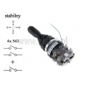 Joystick przemysłowy; 4-pozycyjny z przyciskiem; 4x NO + NO, chwilowy