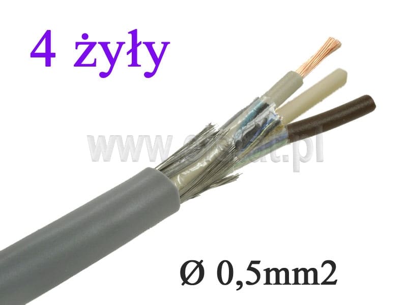 LIYCY 2x1,5 Kabel sterowniczy ekranowany szary