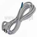 Kabel elektryczny; zasilający; 3 metry; wtyczka kątowa; 10A/ 250VAC 
