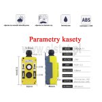 Wymiary hermetycznej kasety 2-przyciskowej