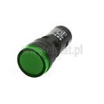  Kontrolka 16mm; zielona; podświetlenie LED 24V