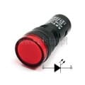  Kontrolka czerwona 16mm; 24V AC/DC; podświetlenie LED 