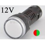  Kontrolka dwukolorowa; zielona i czerwona; fi= 22mm; 12V AC/ DC