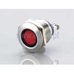  Kontrolka czerwona LED; 19mm; 12VAC/DC; wandaloodporna 