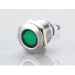  Kontrolka zielona LED; 19mm; 12VAC/DC; wandaloodporna; L=21,5mm 