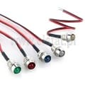 Kontrolka sygnalizacyjne LED; niebieska; metalowa obudowa; 5mm; zasilanie 24VDC.