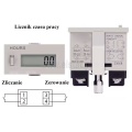 Licznik elektroniczny; pomiar czasu pracy; godziny; minuty; wyświetlacz LCD;  6 cyfr