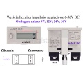 Elektroniczny licznik impulsów; 6 cyfrowy LCD; sterowanie napięciem: 12V; 24V; 36V