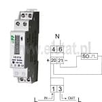 LE-01d, 1-fazowy- licznik zużycia energii elektrycznej, LCD 