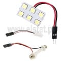 Moduł 6 LED 5050 12V  20x33mm biały zimny