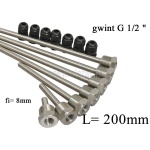 Osłona termometryczna czujnika temperatury; wymiar 200mm; gwint 1/2 cala 