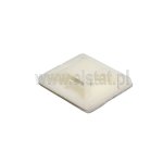  Podstawka do mocowania kabli; samoprzylepna; kolor "biały"; 12x12mm