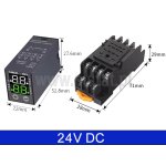 Przekaźnik czasowy; 3 programy; 0,1s÷99h; 4x styki przełączne; 24V DC; montaż DIN