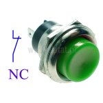 Przeł. przycisk chwilowy okrągły duży NC zielony