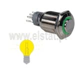 Przełącznik sterujący wandaloodporny; stabilny; metal; NO-NC; wystający, fi 16mm