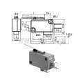  Przełącznik krańcowy; dźwignia L= 38mm 