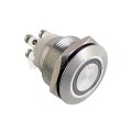 Przycisk chwilowy LED12V; biały; płaski 22mm śruby