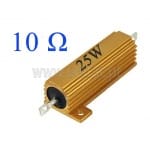  Rezystor mocy; drutowy; 25W; 10 Ohm; radiator