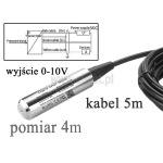 Sonda hydrostatyczna; 0-10V; poziom do 4m; kabel 5m