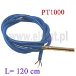 Sonda temperatury PT1000: 1,2m, 6x50mm; 3-przewodowa 