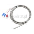 Sonda temperatury  PT100; przewód w metalowej osłonie; 6x50mm; -50-200st.C