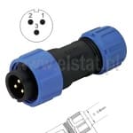 SP1310/P3, złącze przemysłowe, na kabel, 3 piny, 8A, męskie, przewód 4-8mm2