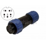 SP1310/S5, złącze przemysłowe, gniazdo na kabel, 5 piny, 4A