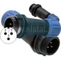 SP1311/P3, złącze wodoszczelne, wtyk na kabel, 3 piny, 8A