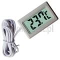  Termometr panelowy LCD, biały, pomiar od -50st.C do + 290st.C, do kuchenek