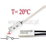 Termostat bimetaliczny; 20°C; 5A/250V; NO; KSD9700