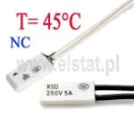 KSD9700; termostat 45°C; bimetaliczny; 5A/250V; NC