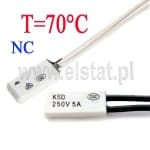 KSD9700; termostat 70°C; bimetaliczny; 5A/250V; NC