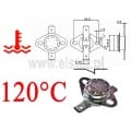 Termostat bimetaliczny; zakres: 120°C; typ KSD301A; 10A; NC 
