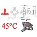Termostat bimetaliczny; zakres: 45°C; typ KSD301A; 10A; NC 
