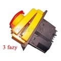 Włącznik elektromagnetyczny; 3- FAZY; DKLD DZ05; 7-pinów; I=10 A/400 VAC; kolor frontu żółty; grzyb bezpieczeństwa