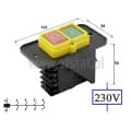 Włącznik elektromagnetyczny; 3- FAZY; DKLD DZ07; 10-pinów; I=16 A/400 VAC; cewka 230VAC; rozstaw otworów montażowych 82mm