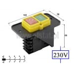 Włącznik elektromagnetyczny; 3- FAZY; DKLD DZ07; 10-pinów; I=16 A/400 VAC; cewka 230VAC; rozstaw otworów montażowych 82mm