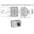 Wyłącznik 25A, 3tory, 2 war. ( 1-0-2 )  obudowa