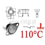 Wyłącznik bimetalowy; 110°C; KSD301V; 10A/250VAC; NC; pionowe wyprowadzenia; ruchome mocowanie 