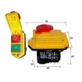 Wyłącznik elektromagnetyczny; 1- FAZA; DKLD DZ6; 5-pinów; I=15 A/250 VAC; kolor frontu żółty; klapka z grzybem bezpieczeństwa